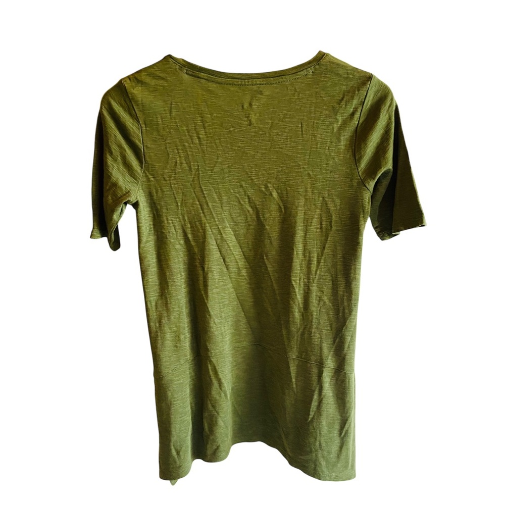 J.Jill 100% Pima Cotton Sage Green Dipped Hem Tunic XS - Picture 3 of 6